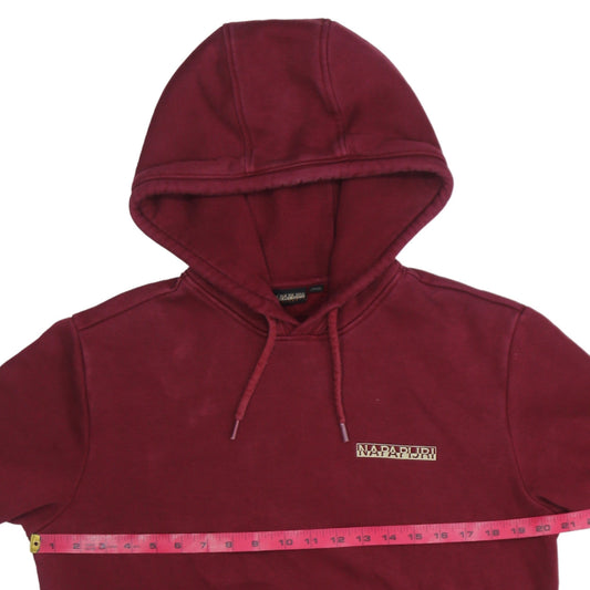 Napapijri Men's Red Pullover Hoodie S Outdoor Logo Fleece