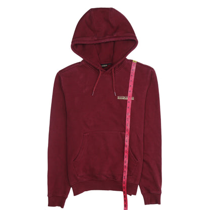 Napapijri Men's Red Pullover Hoodie S Outdoor Logo Fleece