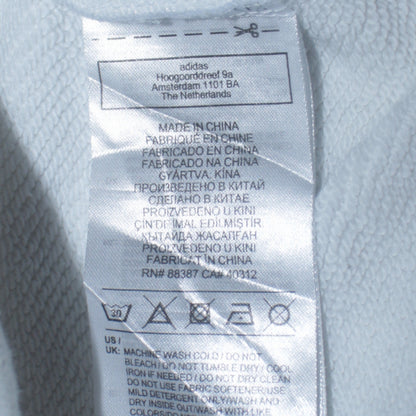 Adidas Womens White Crew Neck Pullover Sweatshirt Size 10 Logo Print