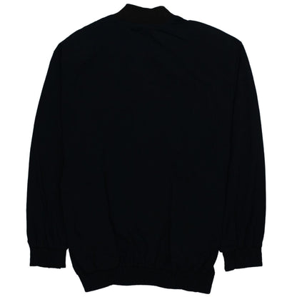 Gepetto Men’s Black Embroidered Bomber Jacket Small Retro Nautical Zip