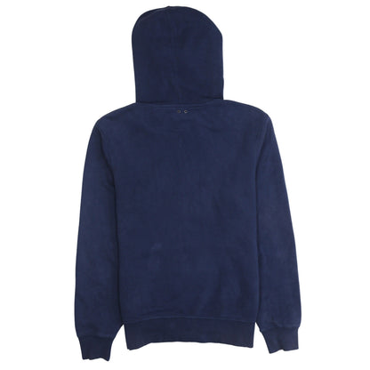 Converse Men's Blue Full Zip Hoodie M Regular Fit with Logo and Pockets