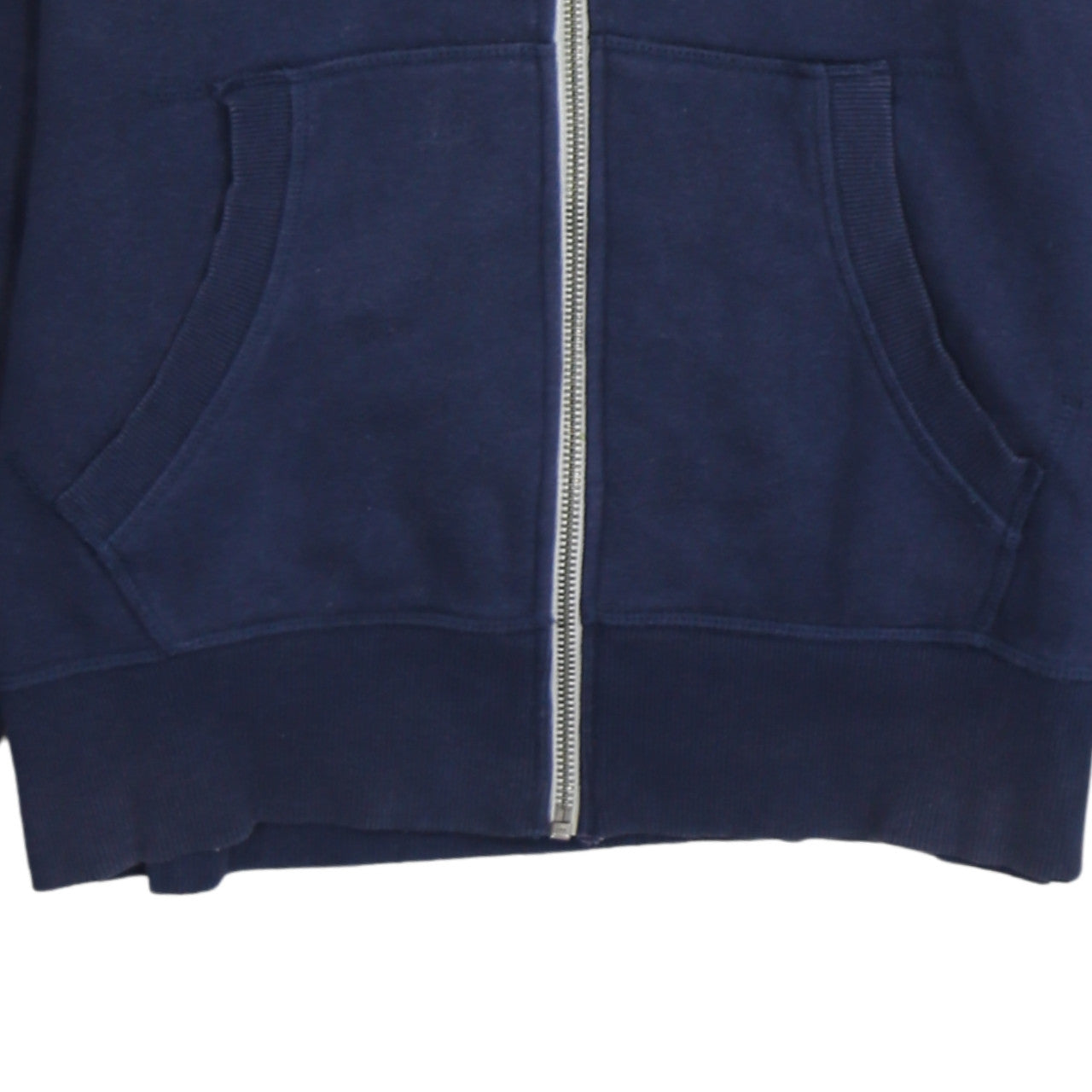 Converse Men's Blue Full Zip Hoodie M Regular Fit with Logo and Pockets