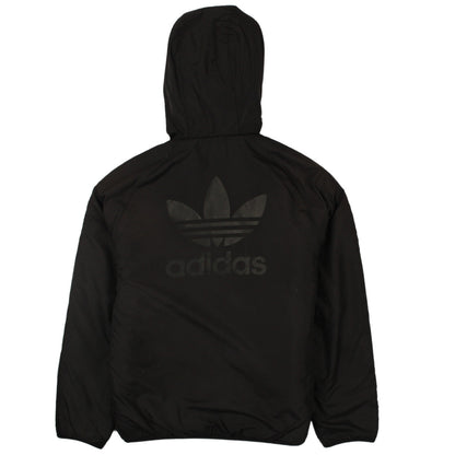 Adidas Boys Black Hooded Track Jacket 13 Years Full Zip Logo Sportswear