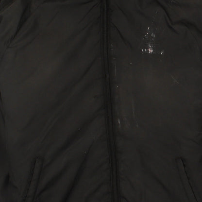 Adidas Boys Black Hooded Track Jacket 13 Years Full Zip Logo Sportswear