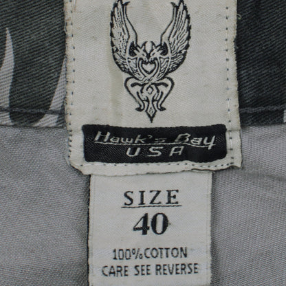 Hawk's Bay USA Men's Green Camouflage Cotton Cargo Shorts Size 40