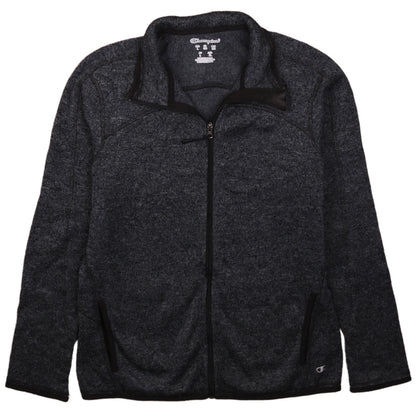 Champion Men's Grey Fleece Full Zip Jacket Size L