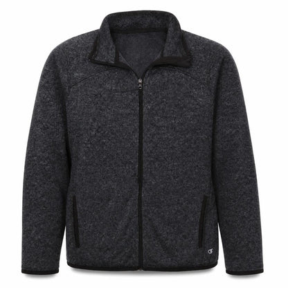 Champion Men's Grey Fleece Full Zip Jacket Size L