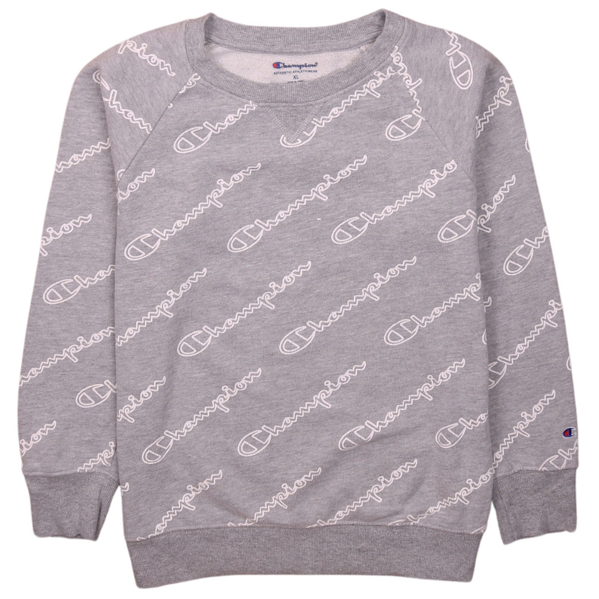 Champion Boys Grey XL Crew Neck Pullover Fleece Sweatshirt
