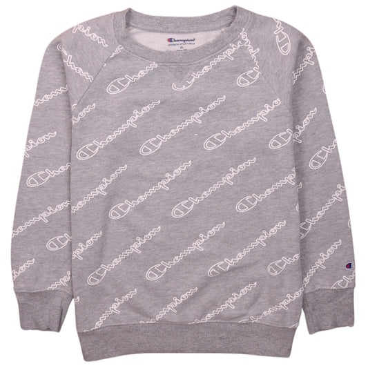 Champion Boys Grey XL Crew Neck Pullover Fleece Sweatshirt