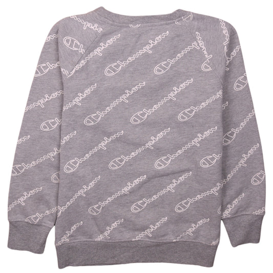 Champion Boys Grey XL Crew Neck Pullover Fleece Sweatshirt