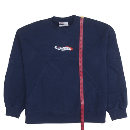 Mens UK Size M FILA Blue Pullover Sweatshirt
