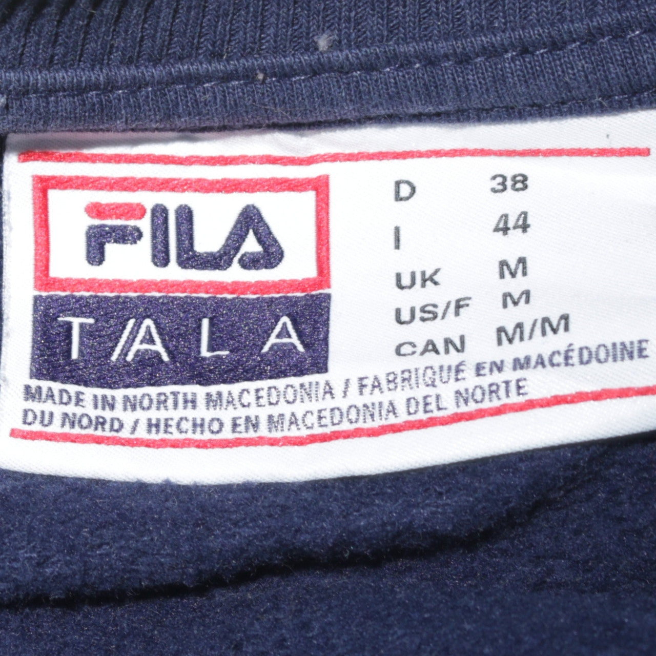 Mens UK Size M FILA Blue Pullover Sweatshirt