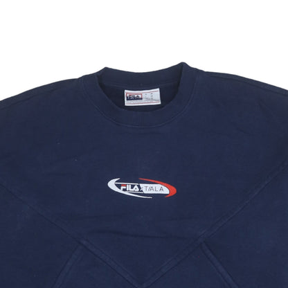 Mens UK Size M FILA Blue Pullover Sweatshirt