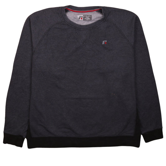 Russell Men’s Grey XL Crew Neck Fleece Sweatshirt Pullover
