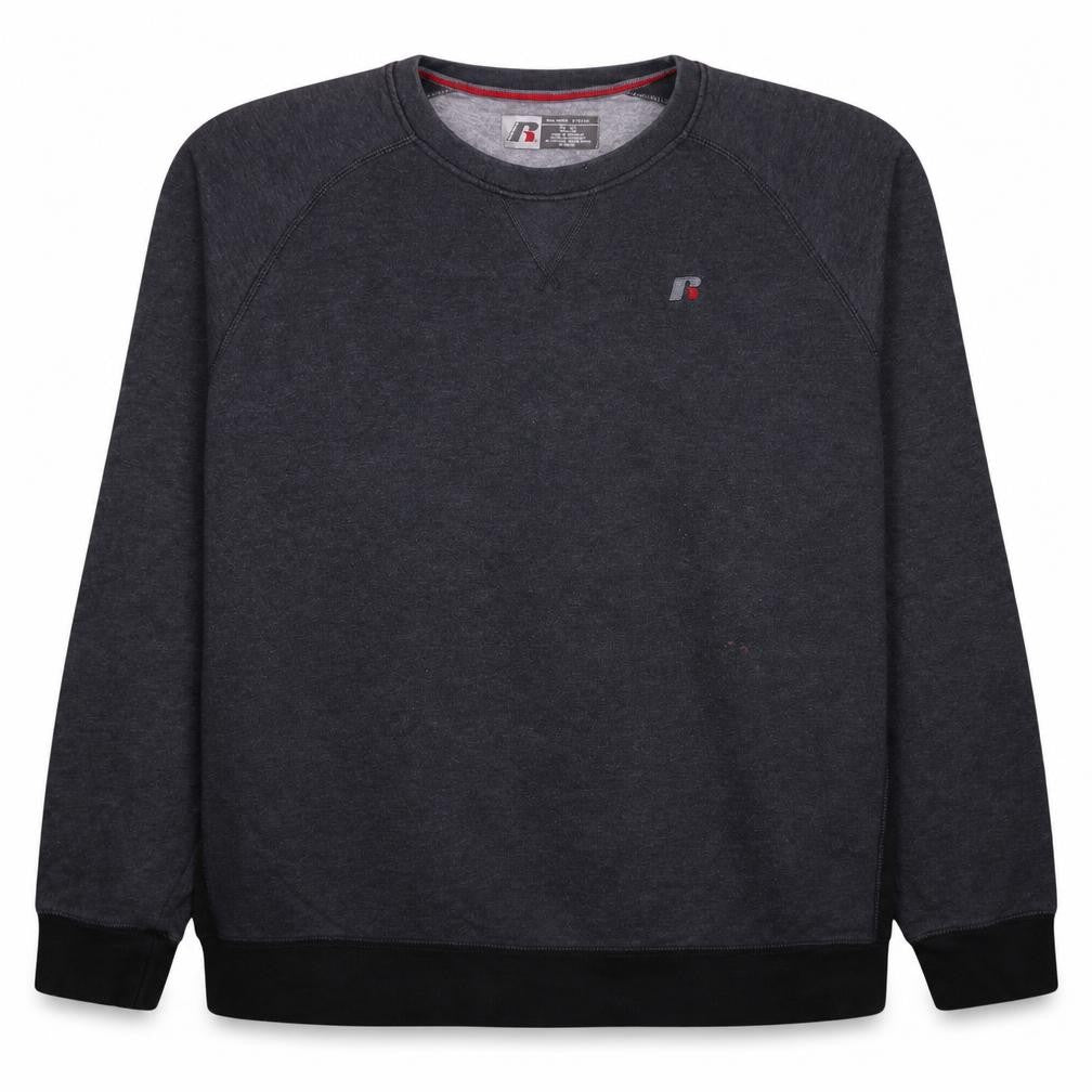 Russell Men’s Grey XL Crew Neck Fleece Sweatshirt Pullover