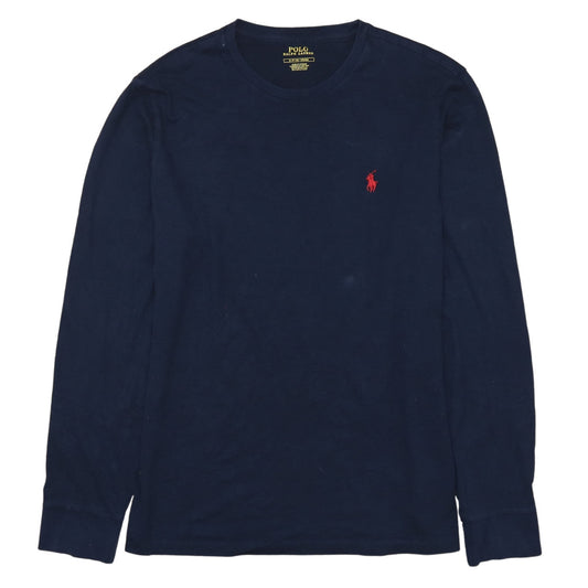 Polo Ralph Lauren Men's Navy Long Sleeve Crew Neck T-Shirt Size S
