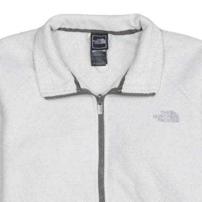 The North Face Women's White Fleece Full Zip Jacket Size M