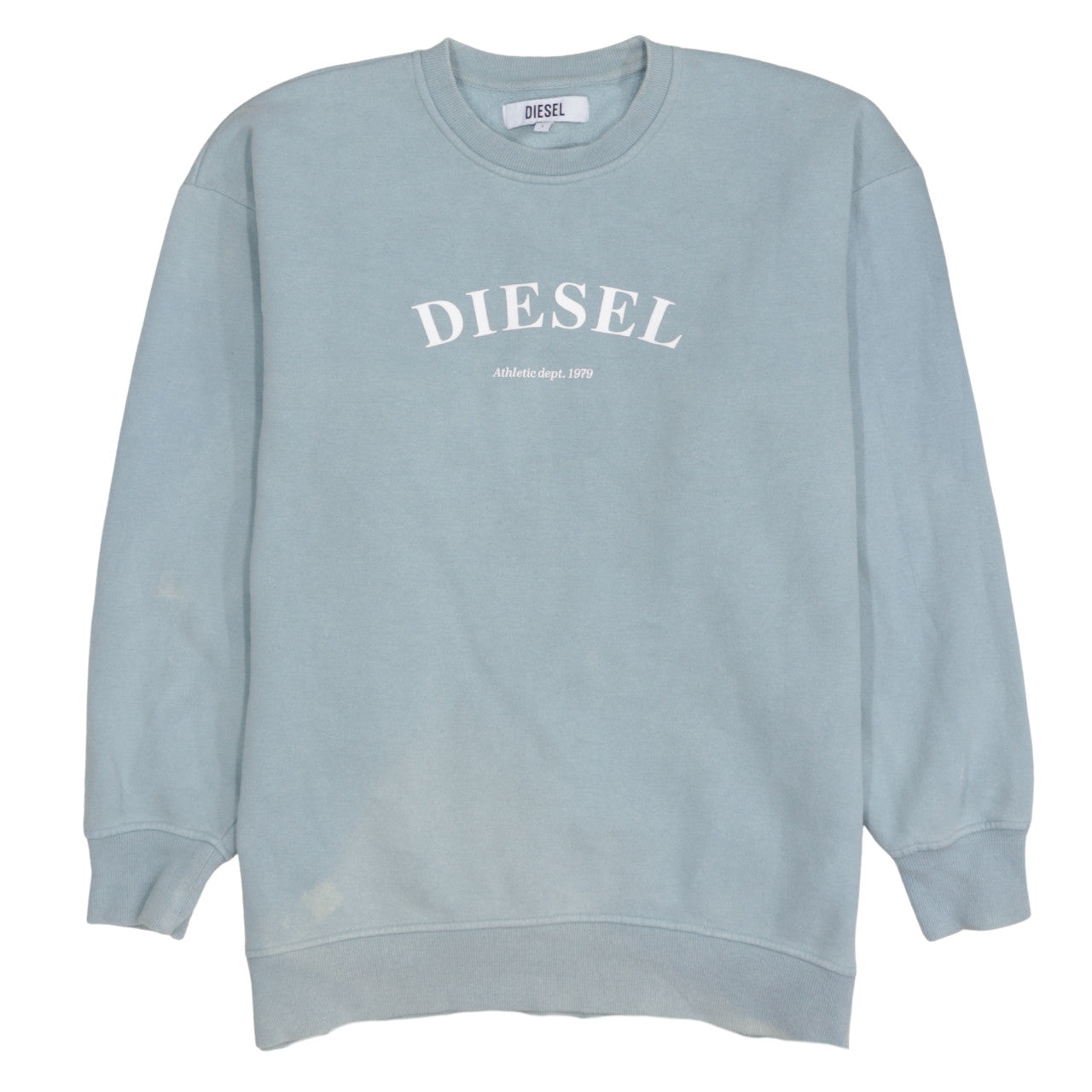 Womens UK Size L Diesel Blue Pullover Sweatshirt