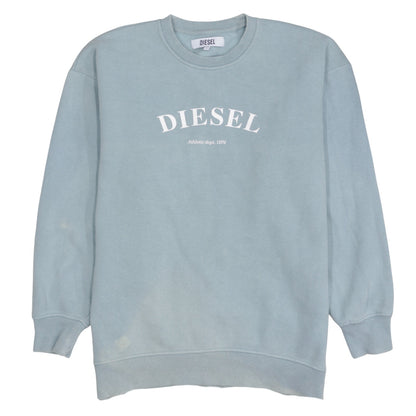 Womens UK Size L Diesel Blue Pullover Sweatshirt