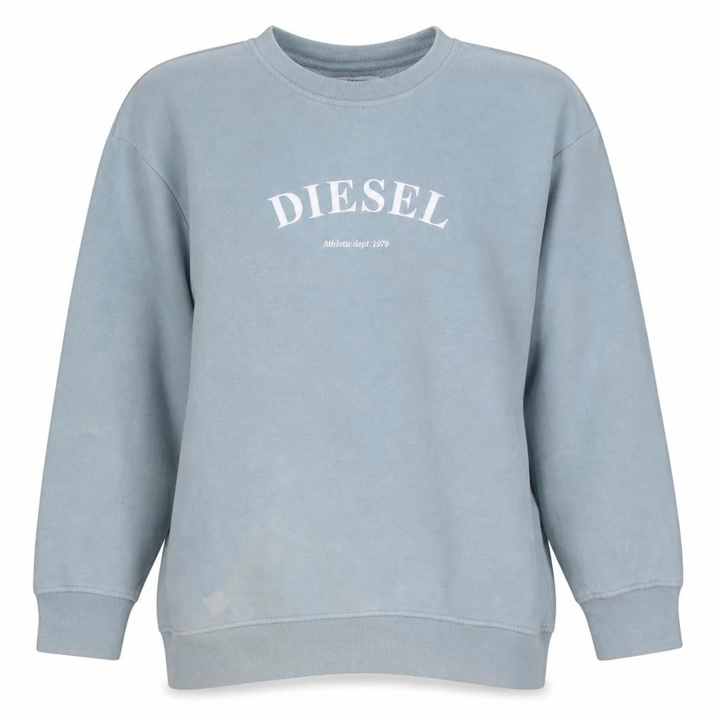 Womens UK Size L Diesel Blue Pullover Sweatshirt