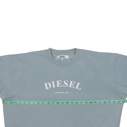 Womens UK Size L Diesel Blue Pullover Sweatshirt