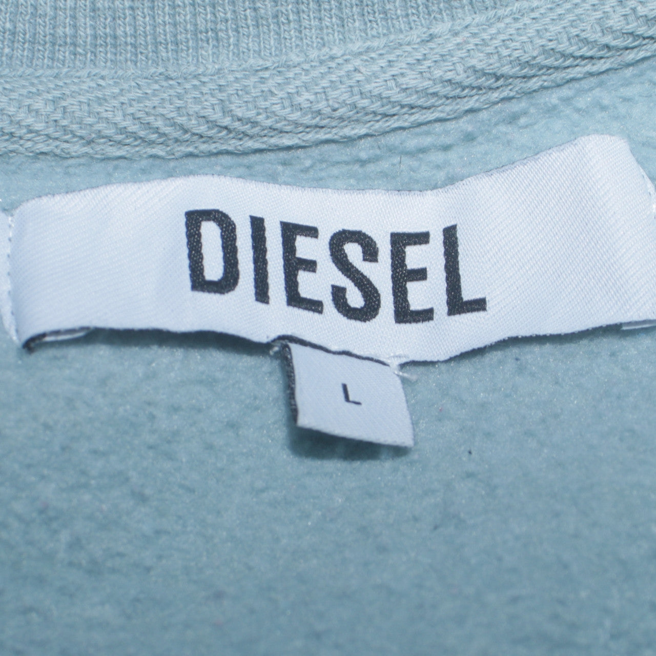 Womens UK Size L Diesel Blue Pullover Sweatshirt