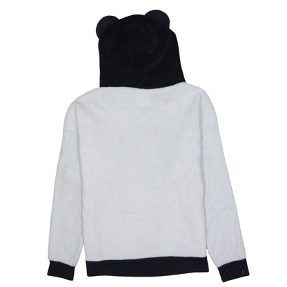 Disney Women’s Minnie Mouse Fleece Pyjama Top S 10-12 White Hooded Winter Loungewear