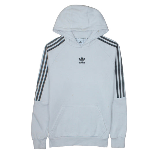Mens UK Size S adidas White Pullover Hoodie