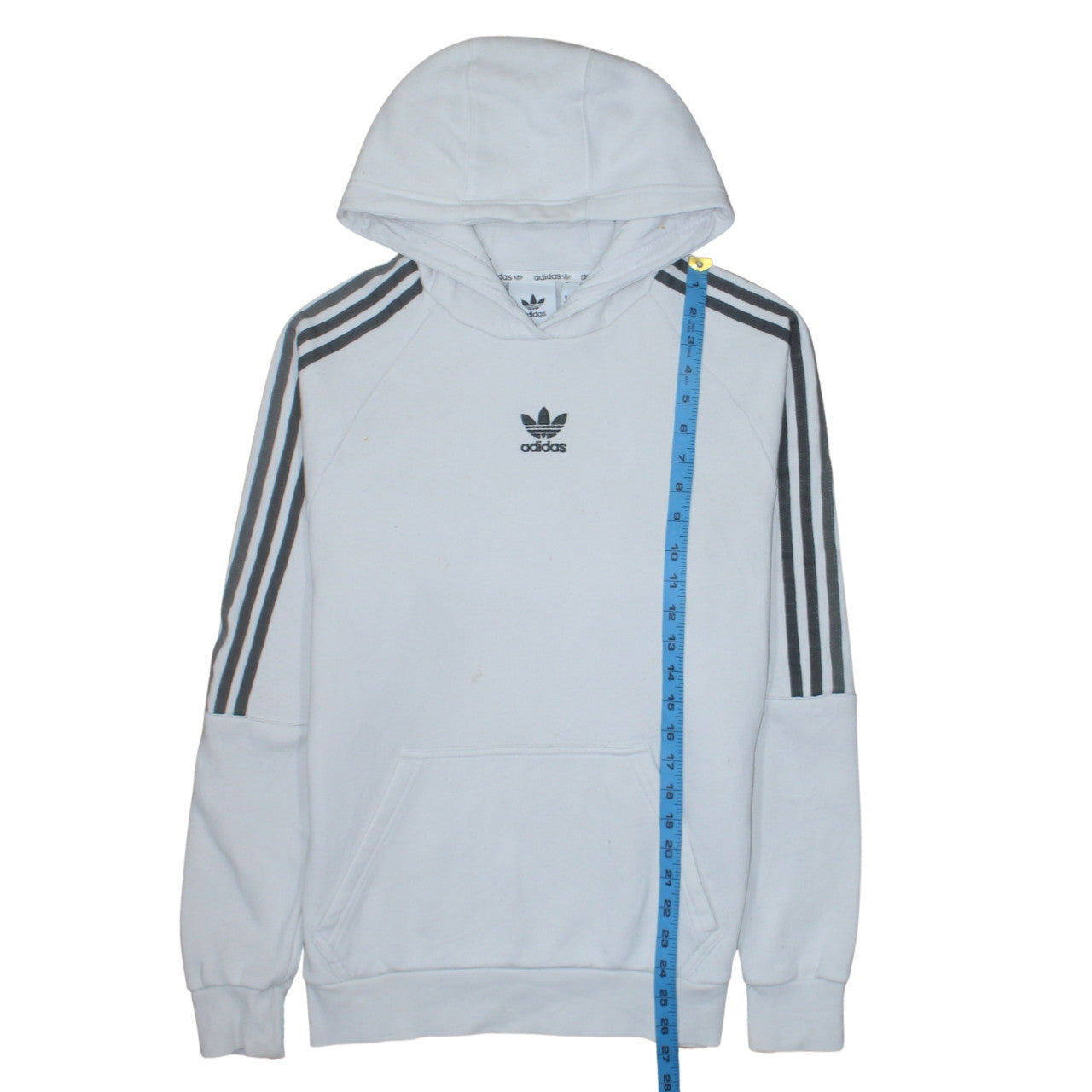 Mens UK Size S adidas White Pullover Hoodie