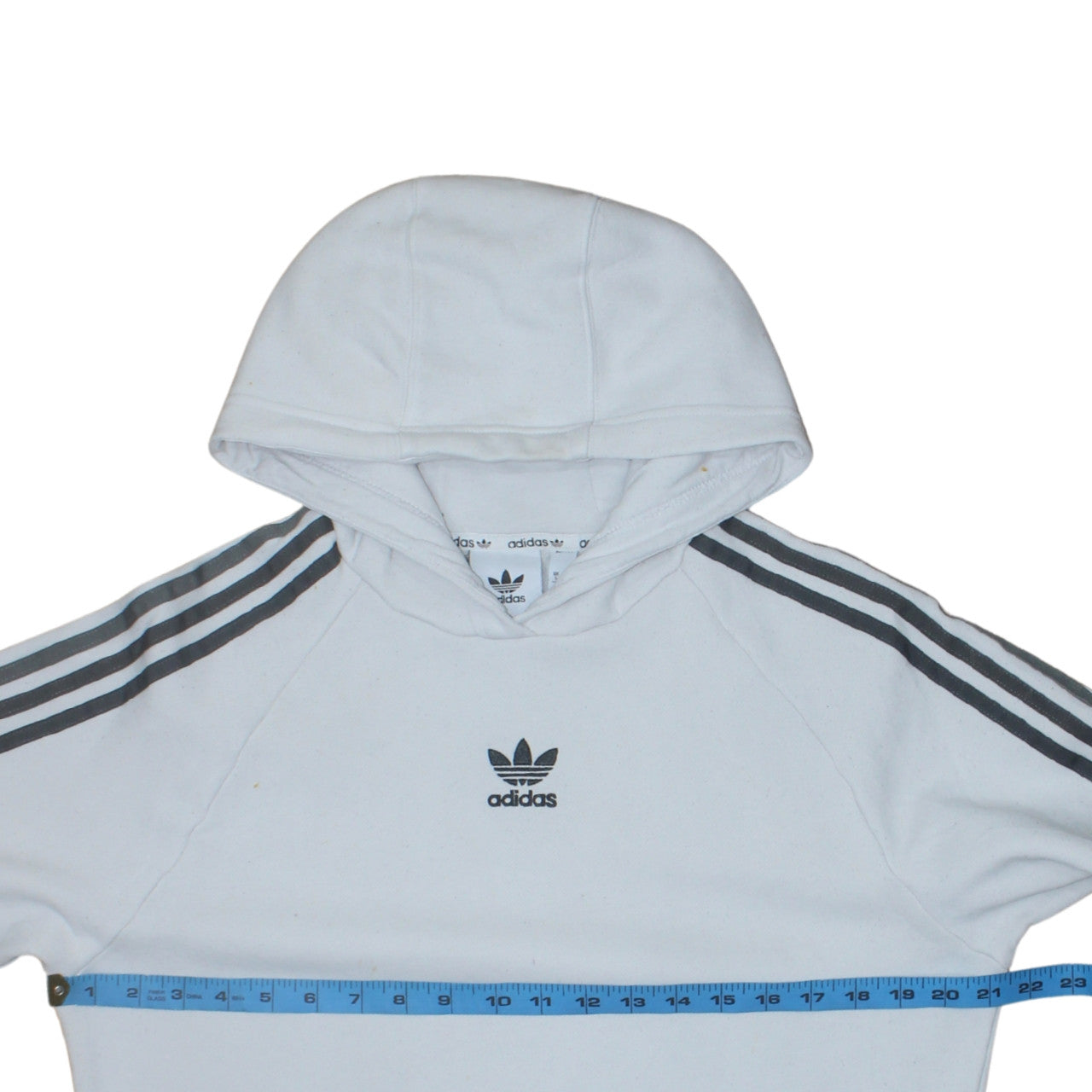 Mens UK Size S adidas White Pullover Hoodie
