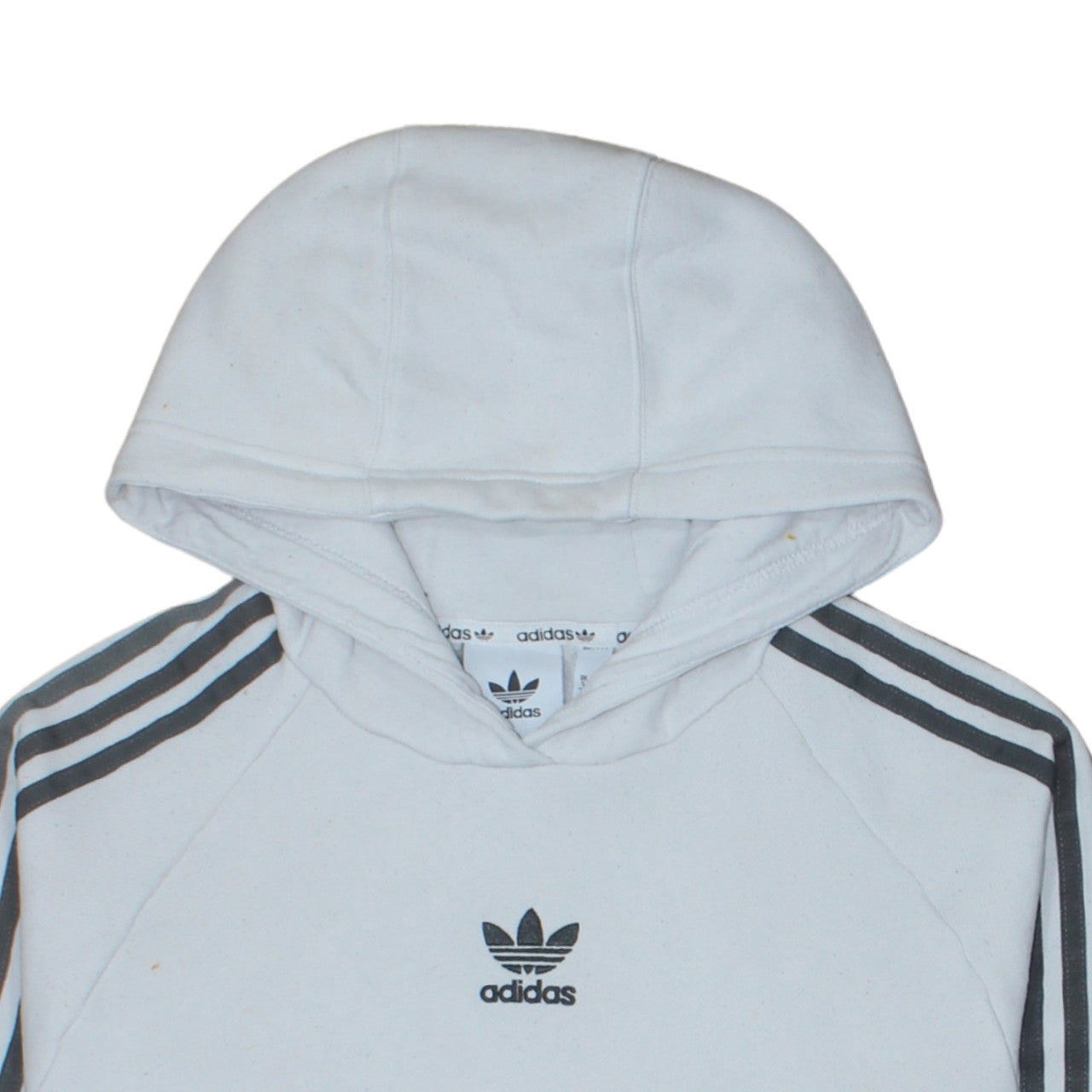 Mens UK Size S adidas White Pullover Hoodie