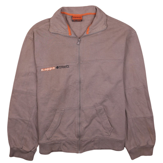 Mens UK Size 2XL Kappa Brown Full Zip Sweatshirt