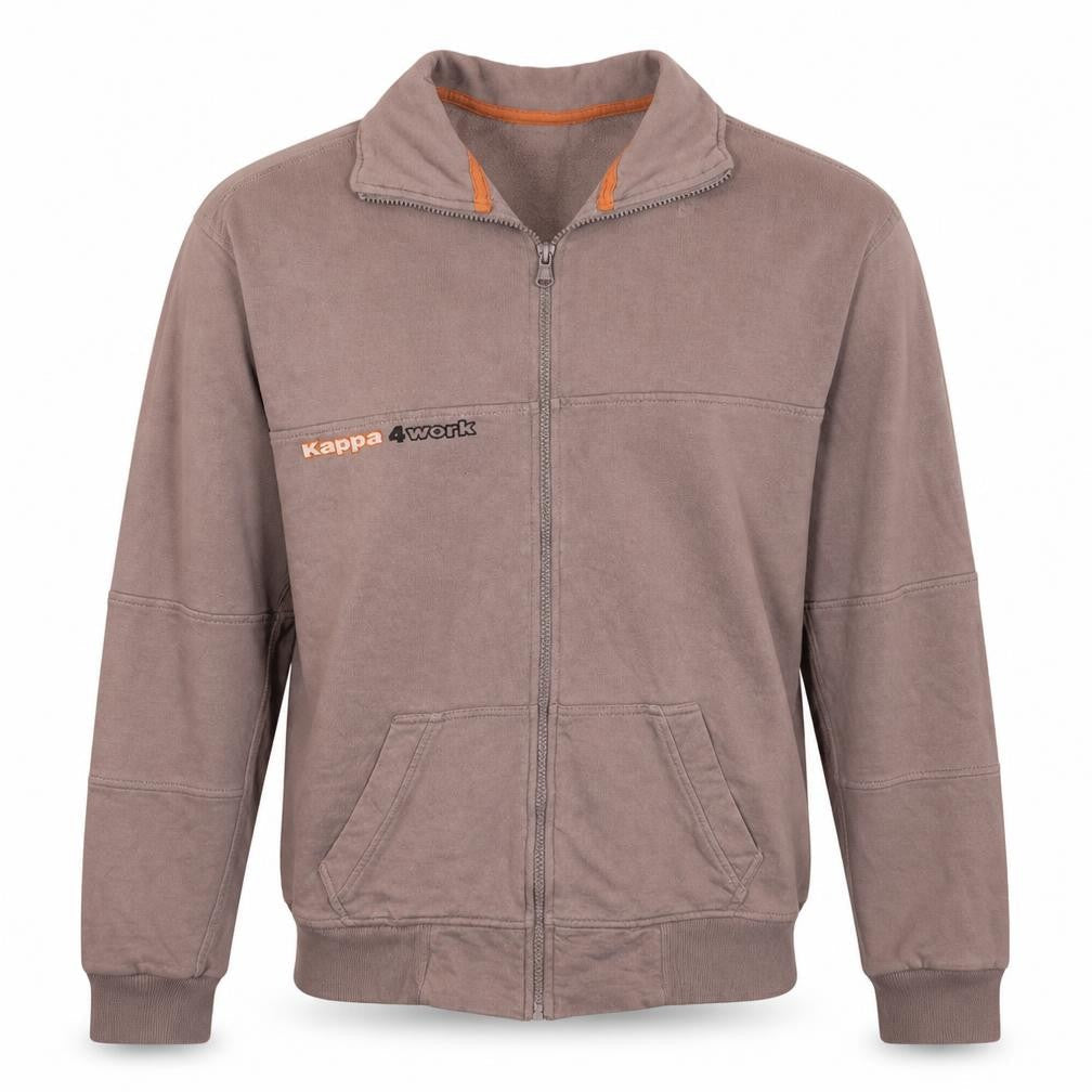 Mens UK Size 2XL Kappa Brown Full Zip Sweatshirt