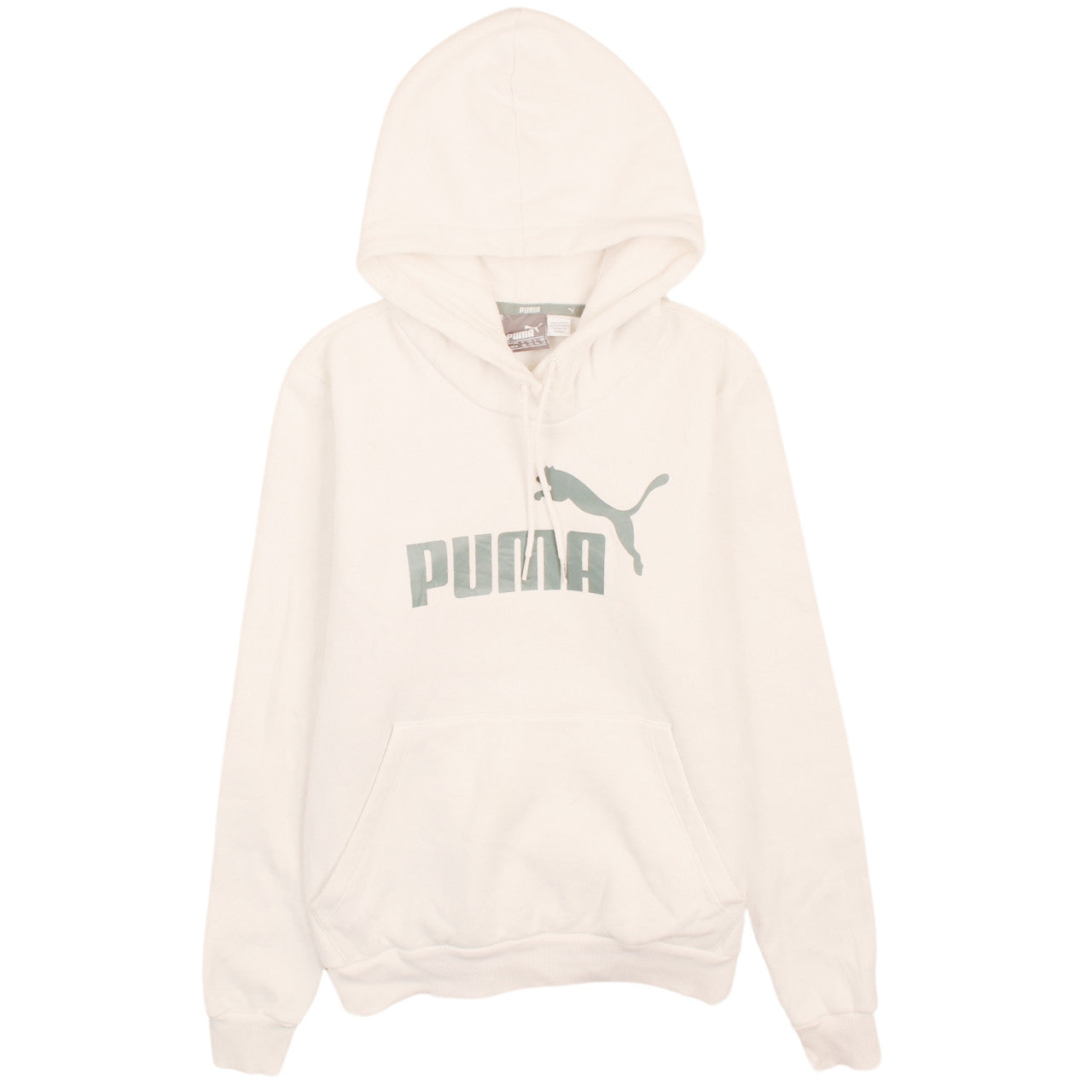 Mens UK Size M PUMA White Pullover Hoodie