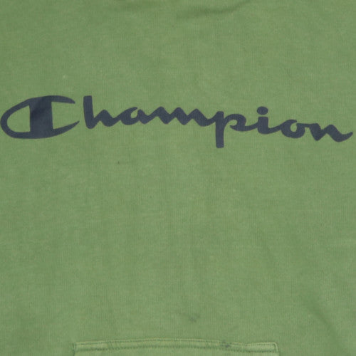 Mens UK Size S Champion Green Pullover Hoodie