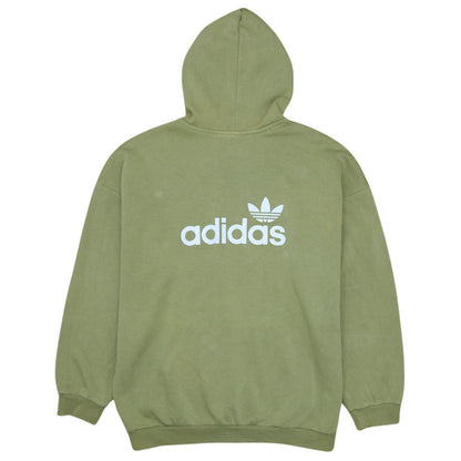 Womens UK Size L adidas Green Pullover Hoodie