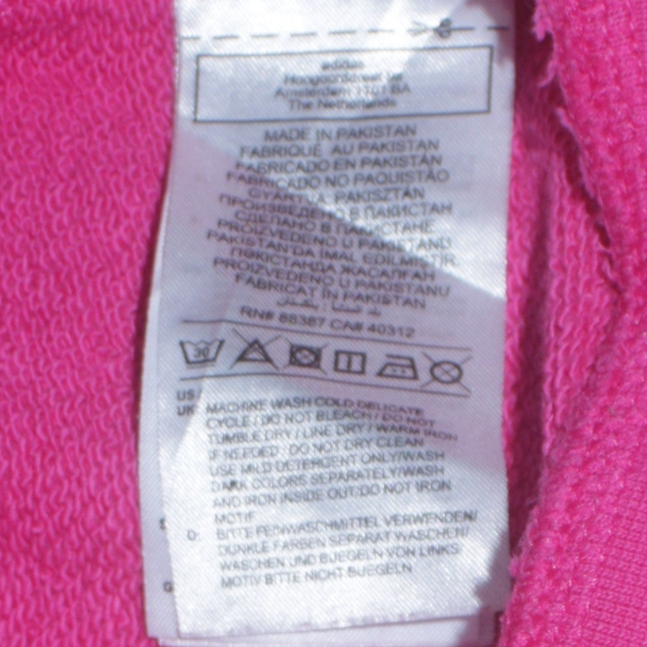 Womens UK Size S adidas Pink Pullover Hoodie