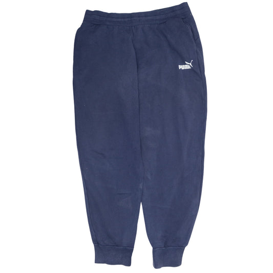 Mens UK Size M PUMA Regular Fit Jogger Blue Trousers