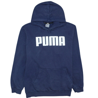 Mens UK Size XL PUMA Blue Pullover Hoodie