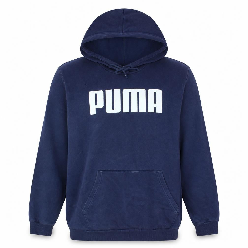 Mens UK Size XL PUMA Blue Pullover Hoodie