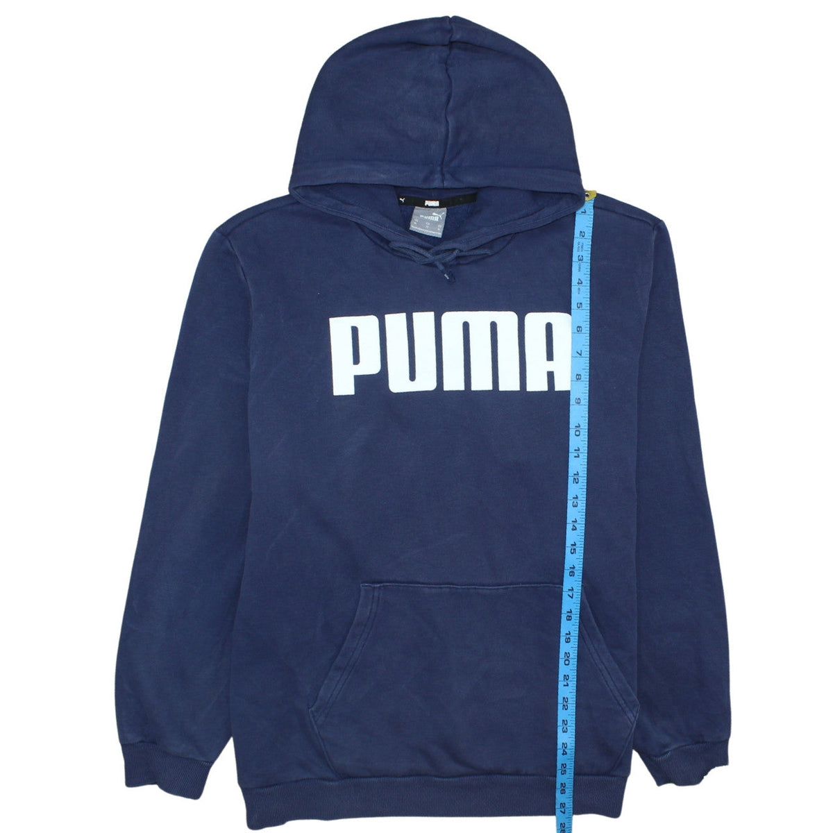 Mens UK Size XL PUMA Blue Pullover Hoodie
