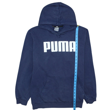 Mens UK Size XL PUMA Blue Pullover Hoodie