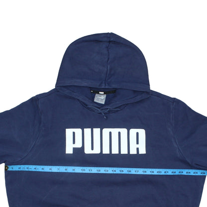 Mens UK Size XL PUMA Blue Pullover Hoodie