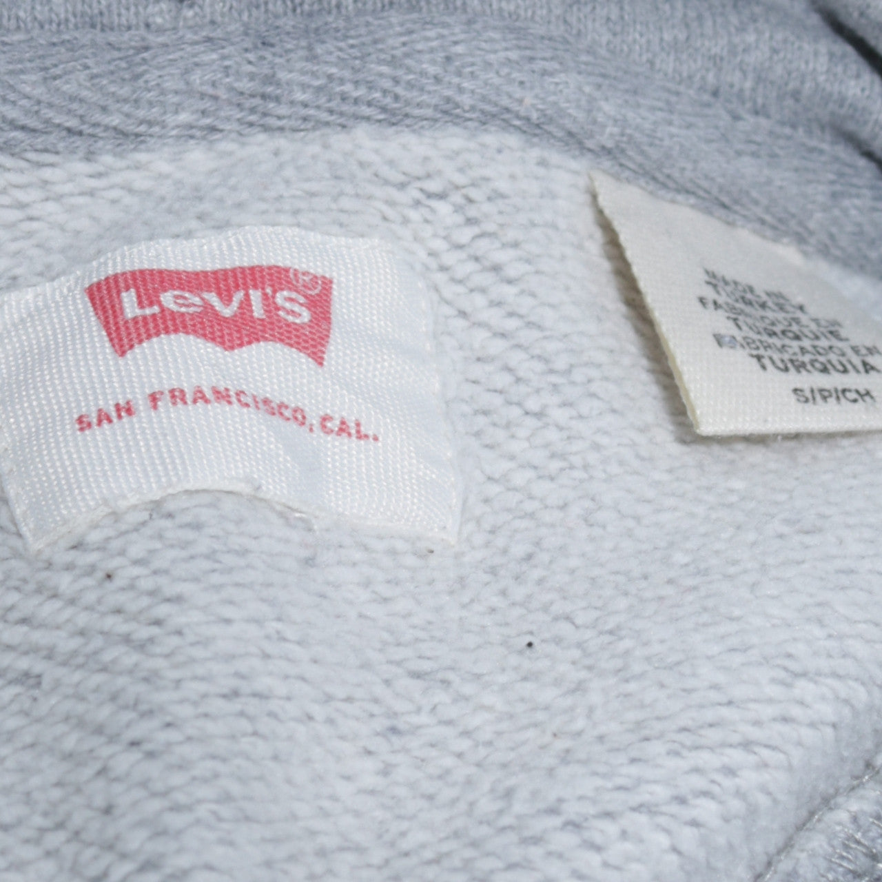 Mens UK Size S Levi's Grey Pullover Hoodie