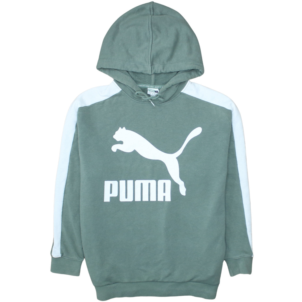 Womens UK Size 10 PUMA Green Pullover Hoodie