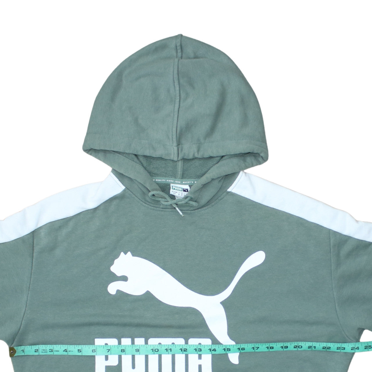 Womens UK Size 10 PUMA Green Pullover Hoodie