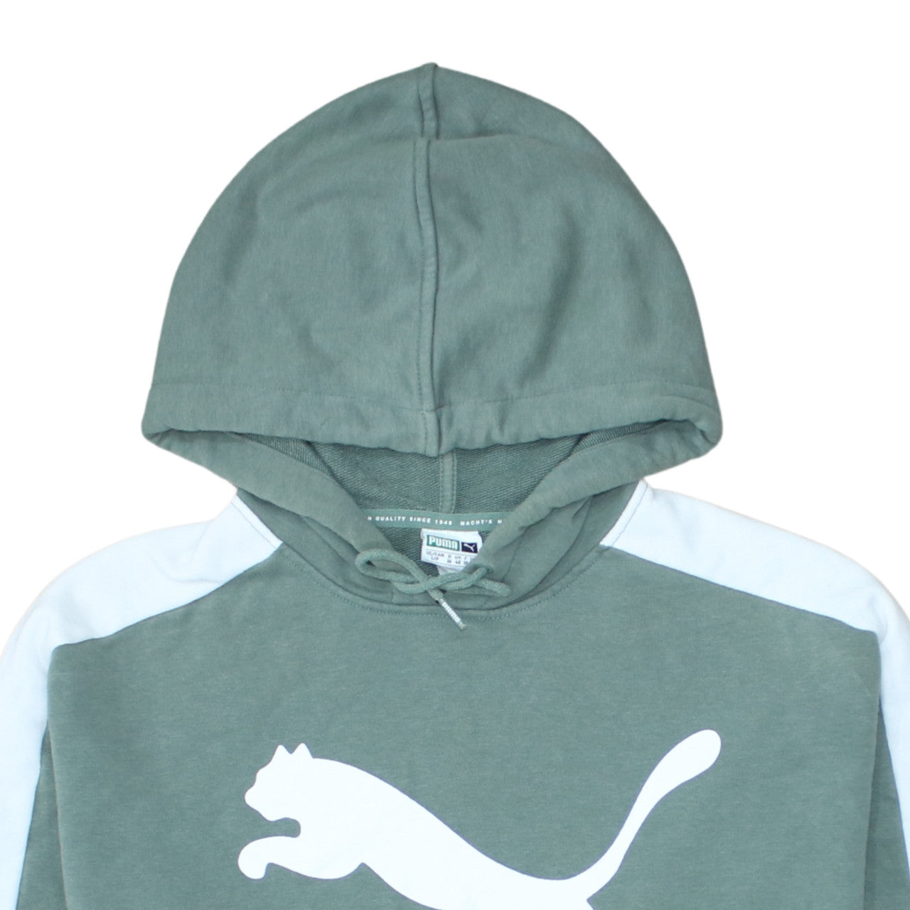 Womens UK Size 10 PUMA Green Pullover Hoodie