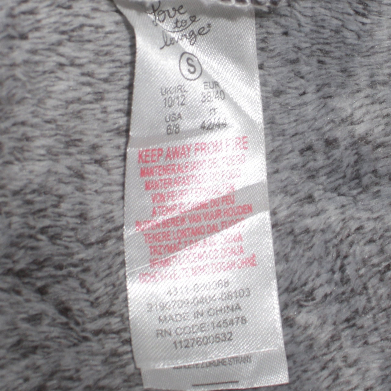 Disney Women Grey Thumper Fleece Hooded Jumper Size 10-12