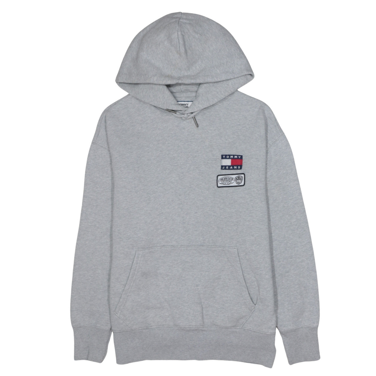 Mens UK Size L Tommy Jeans Grey Pullover Hoodie