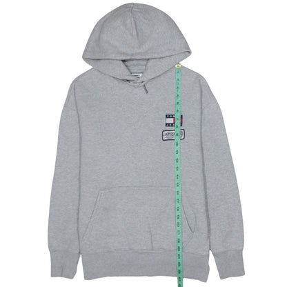 Mens UK Size L Tommy Jeans Grey Pullover Hoodie